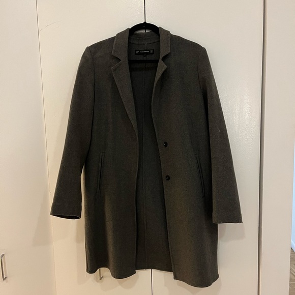 Zara Jackets & Blazers - Zara Wool Blend Dark Grey Coat